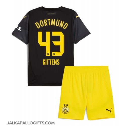 Borussia Dortmund Jamie Bynoe-Gittens #43 Vieras Peliasu Lasten 2024-25 Lyhythihainen (+ Lyhyet housut)